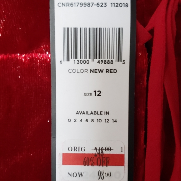 BCBG NEW RED VELVET COCKTAIL DRESS - Picture 7 of 8